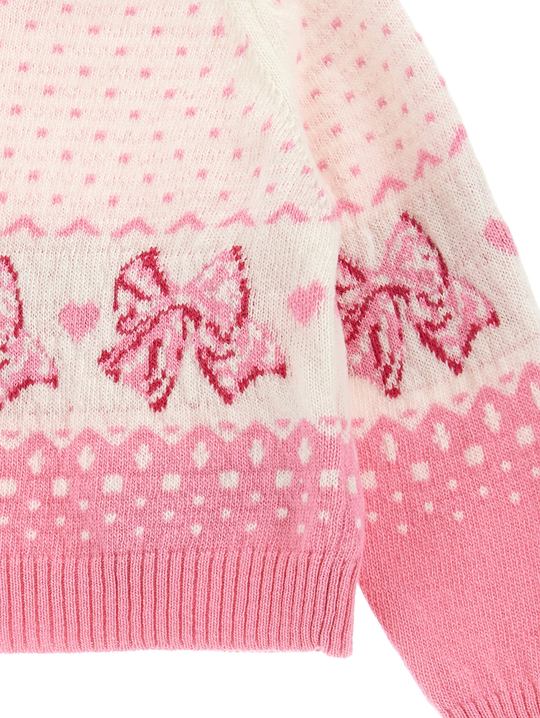 Maglione rosa neonata con ricami