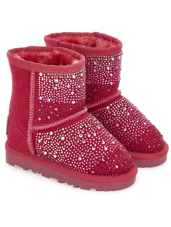 Stivali rosa con glitter