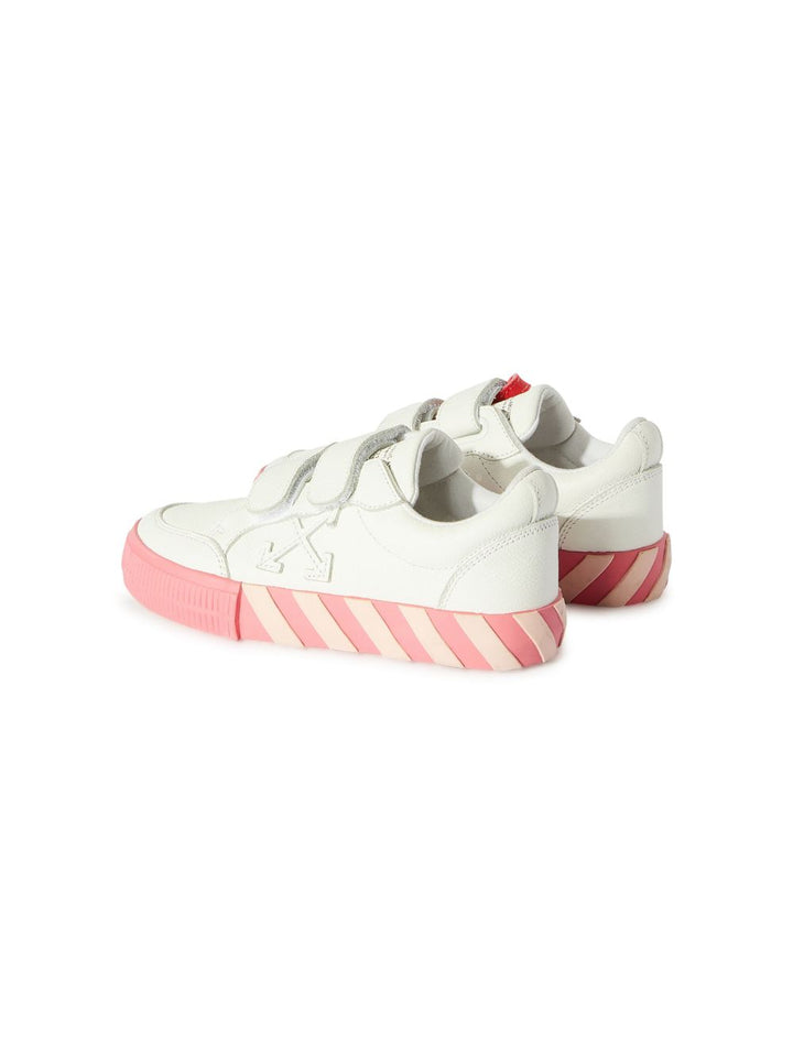 Scarpe bianche e rosa bambina con logo