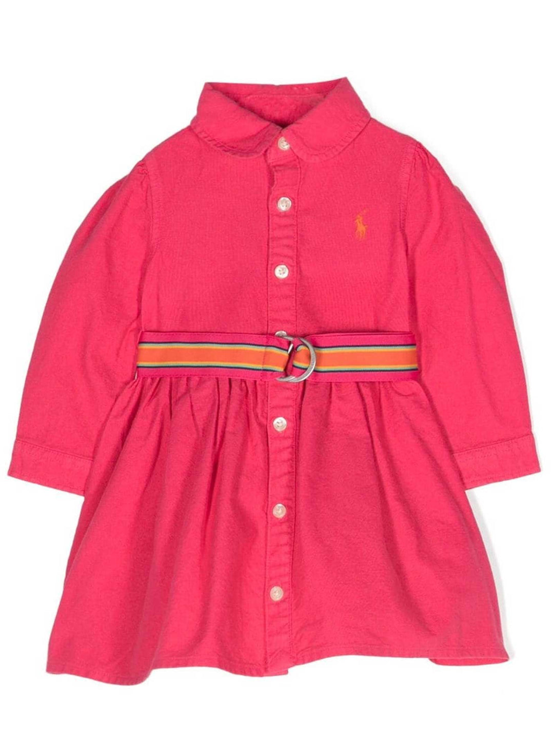 Robe bébé fille rose avec logo brodé