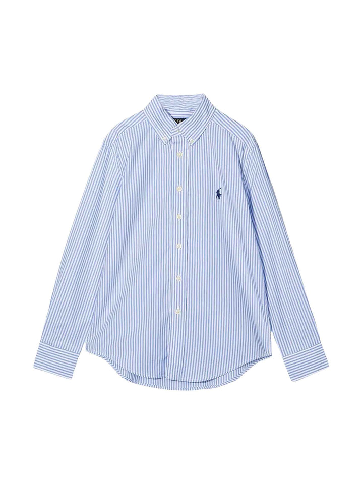 Chemise bleu bébé avec broderie