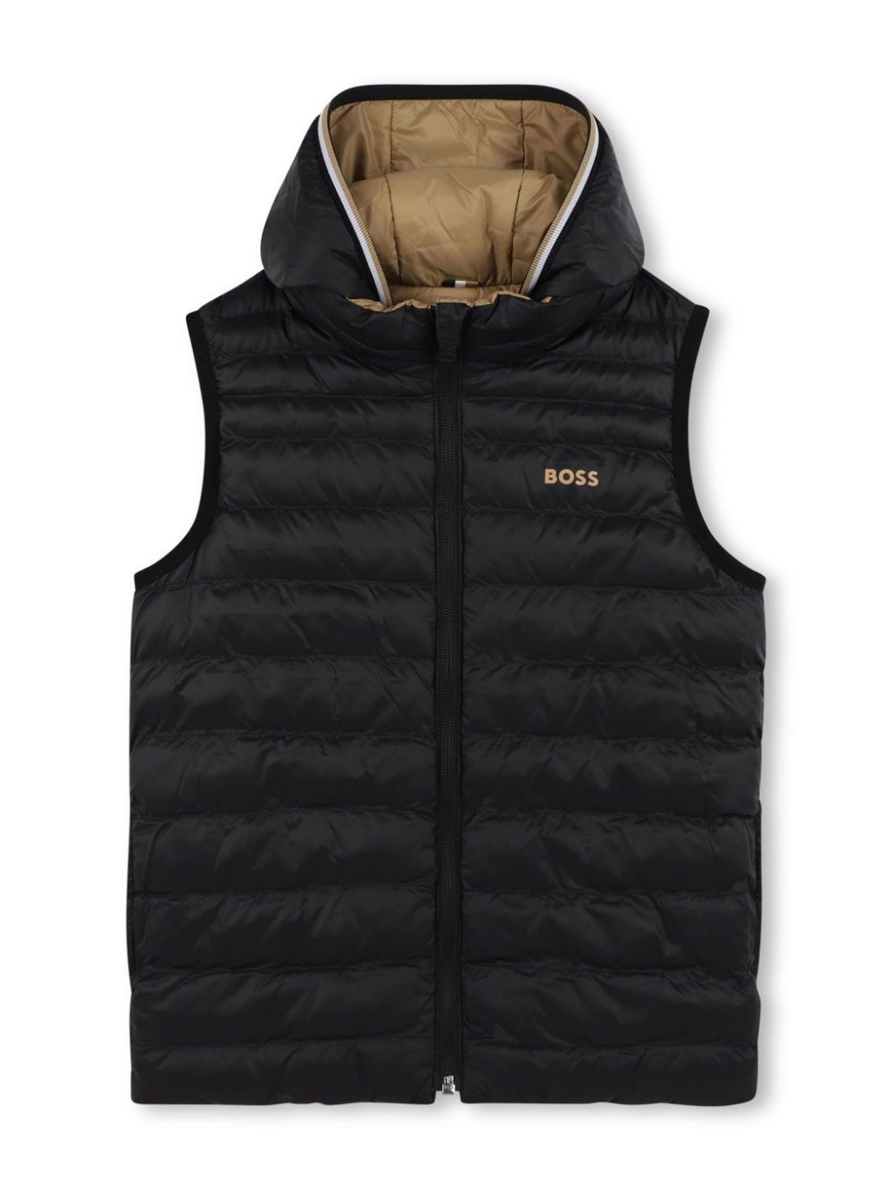 Gilet beige/nero bambino