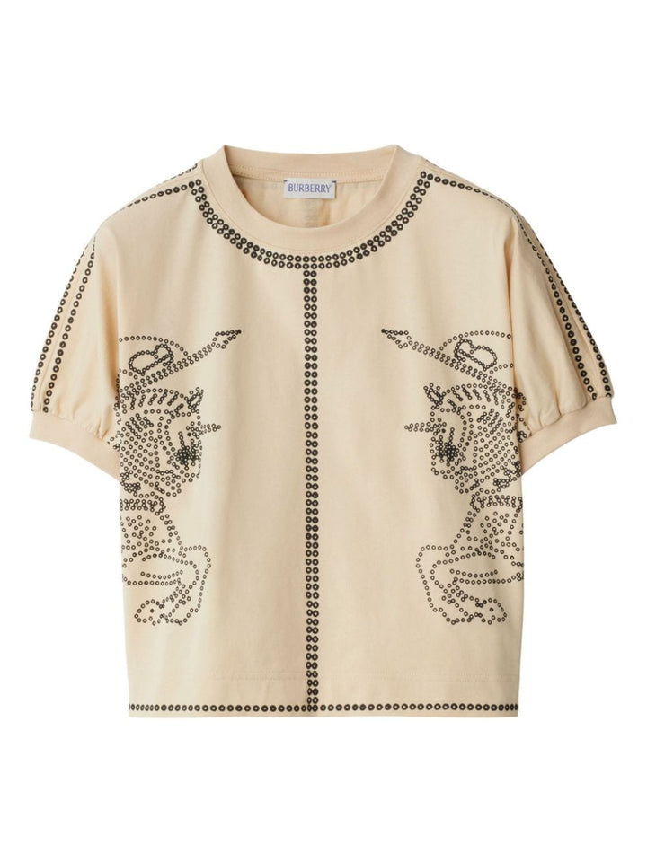 T-shirt beige chiaro bambina