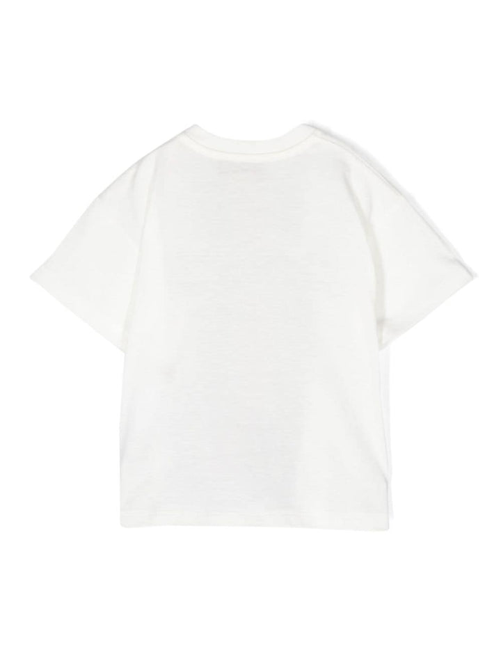 T-shirt bianco/multicolor neonato