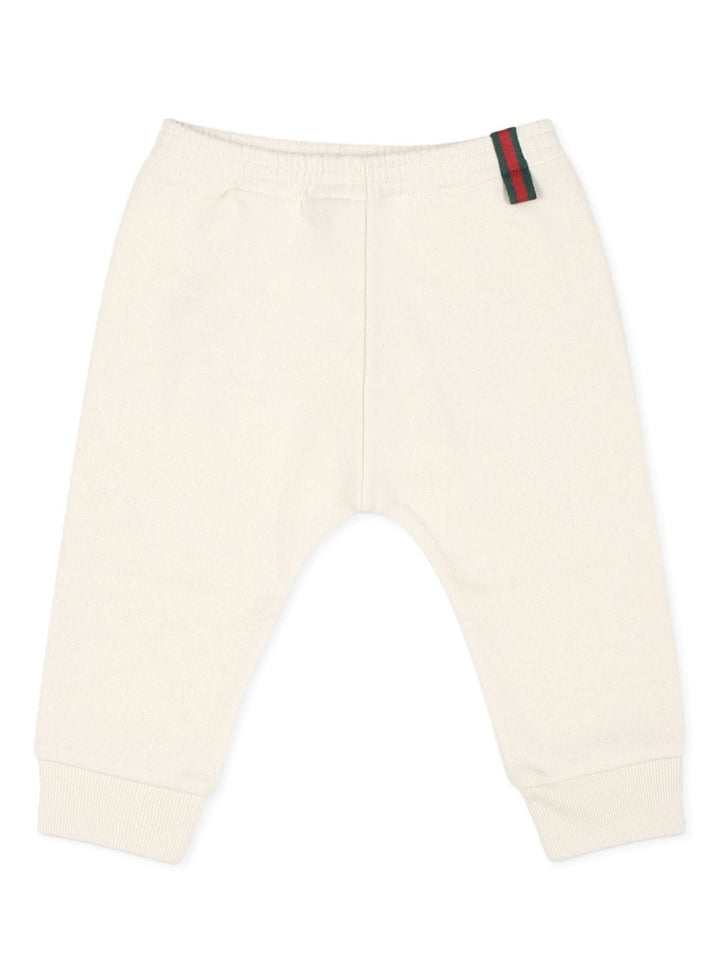 Pantaloni bianchi neonato unisex