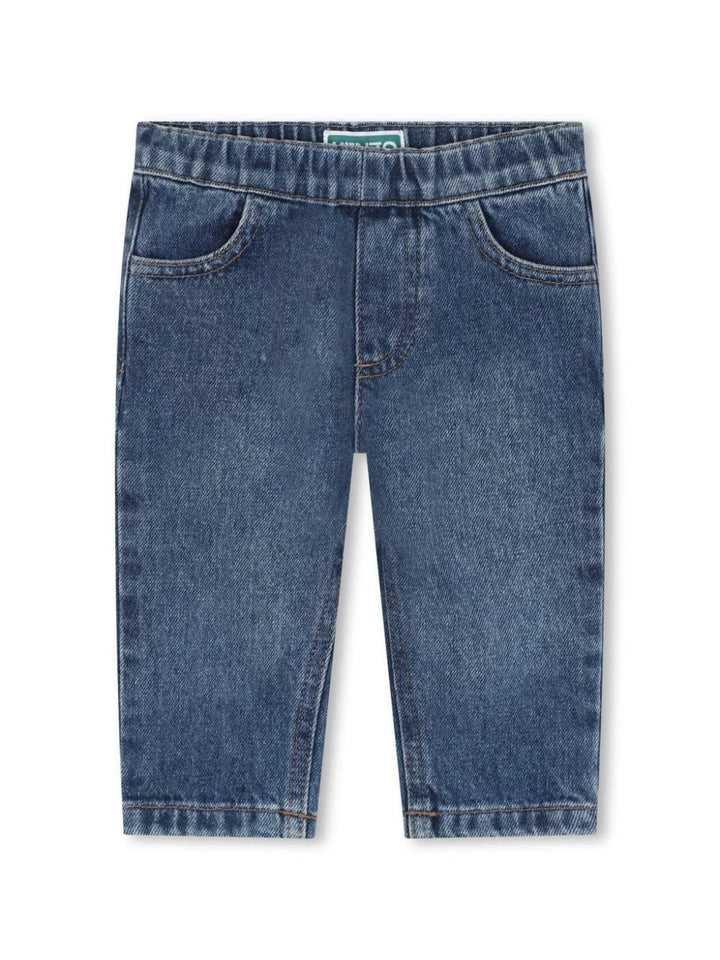 Jeans blu denim neonato