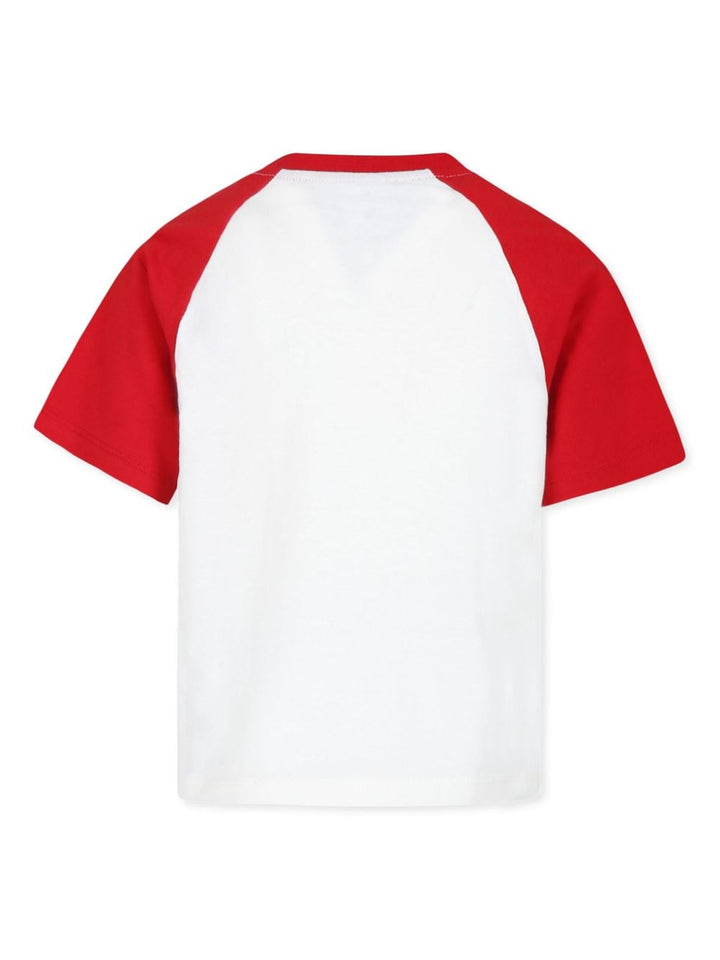 t-shirt bianco/rossa bambino