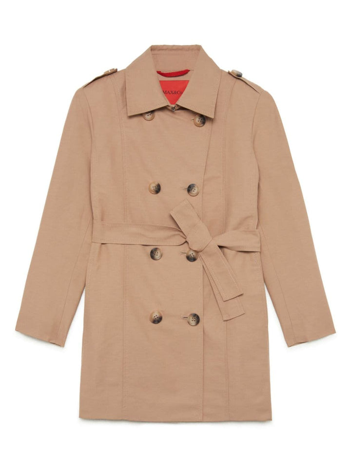 Cappotto beige bambina