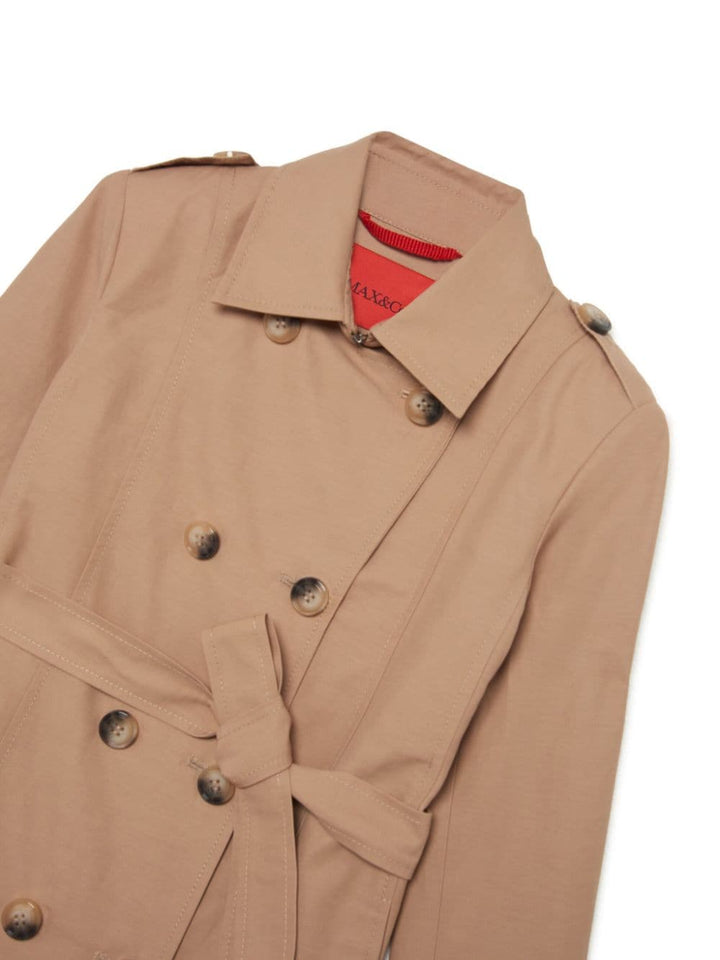 Cappotto beige bambina