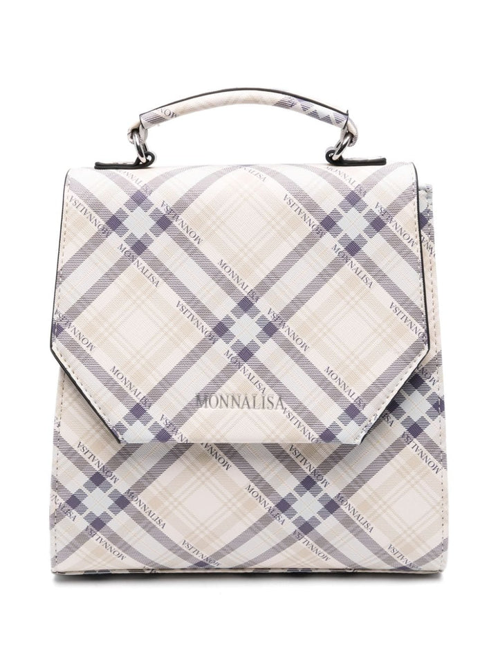 Borsa blu/bianco bambina