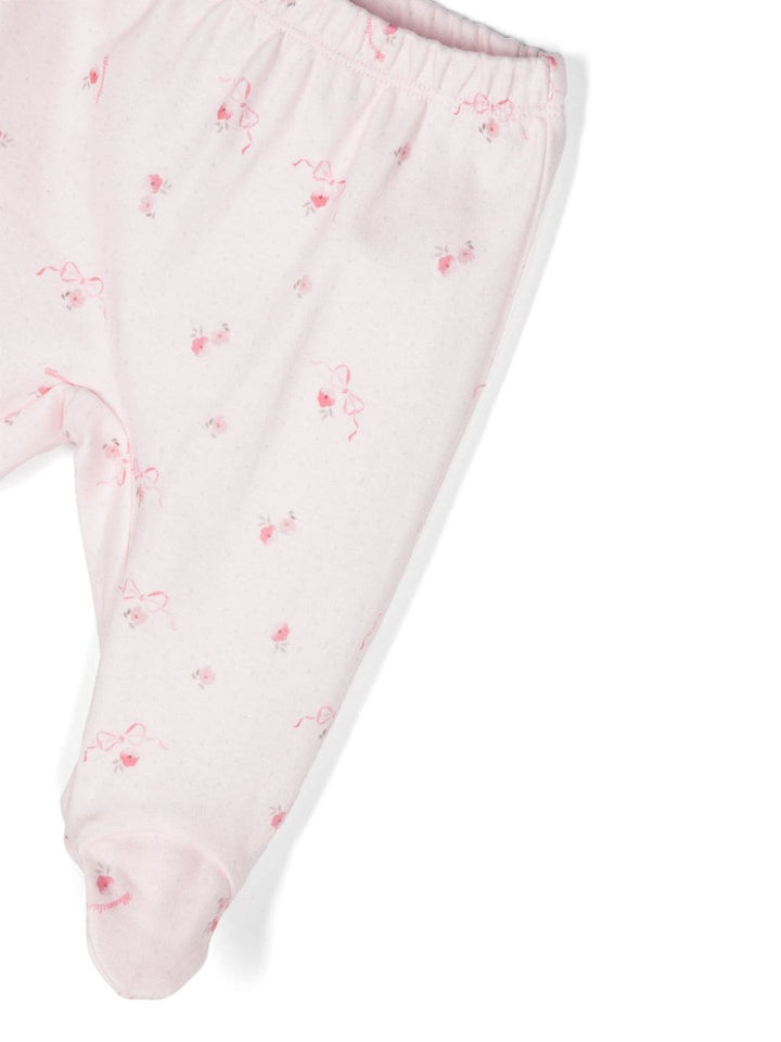 Completo bianco/rosa neonata