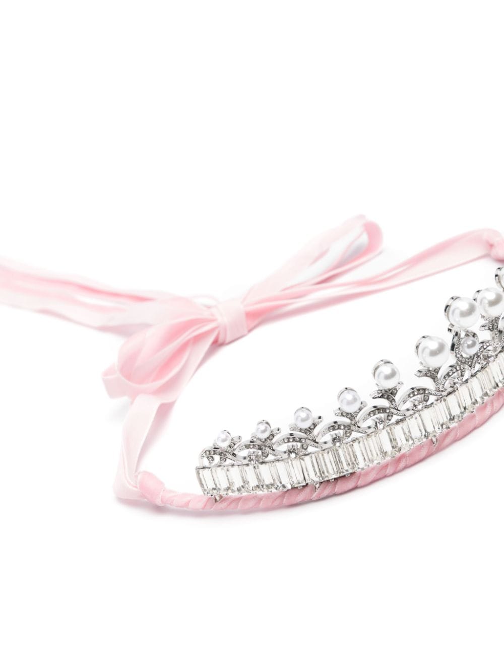 Diadema argento/ rosa bambina