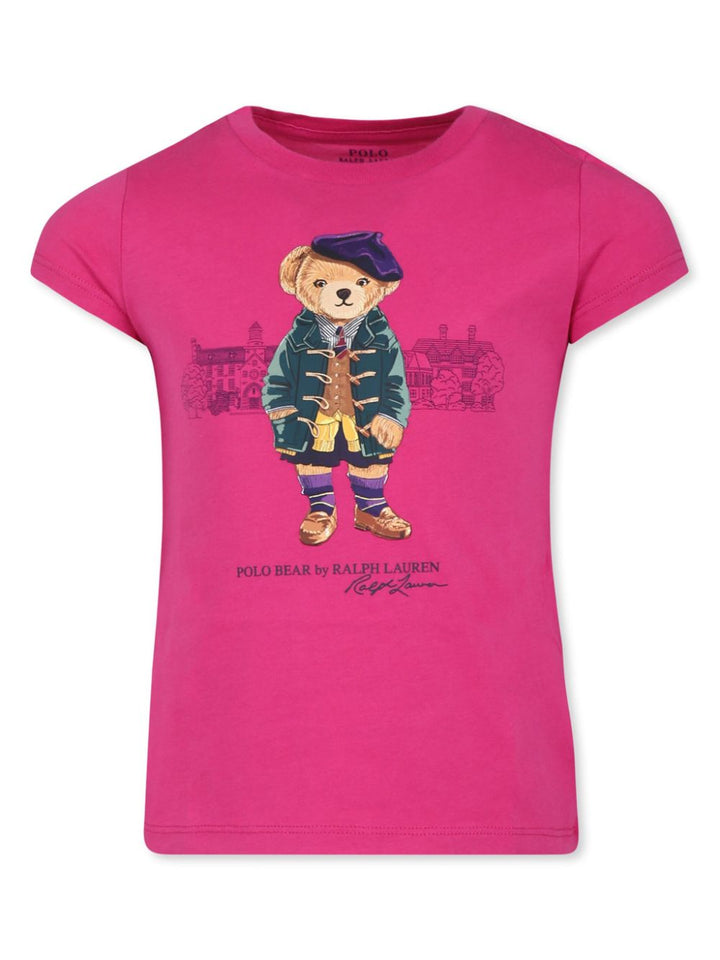 T-shirt fucsia bambina