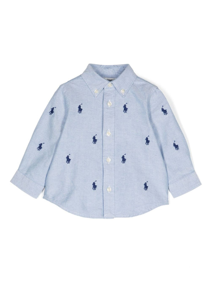 Camicia azzurra neonato