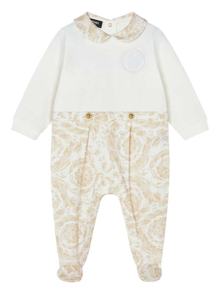 tutina bianco/beige neonato