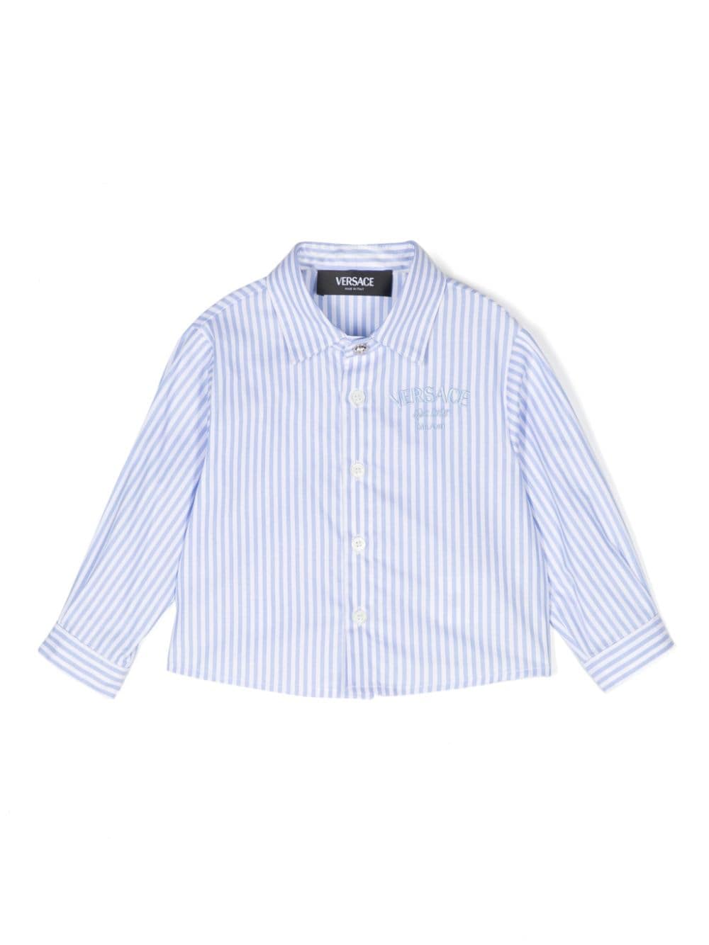 camicia bianco/azzurro neonato