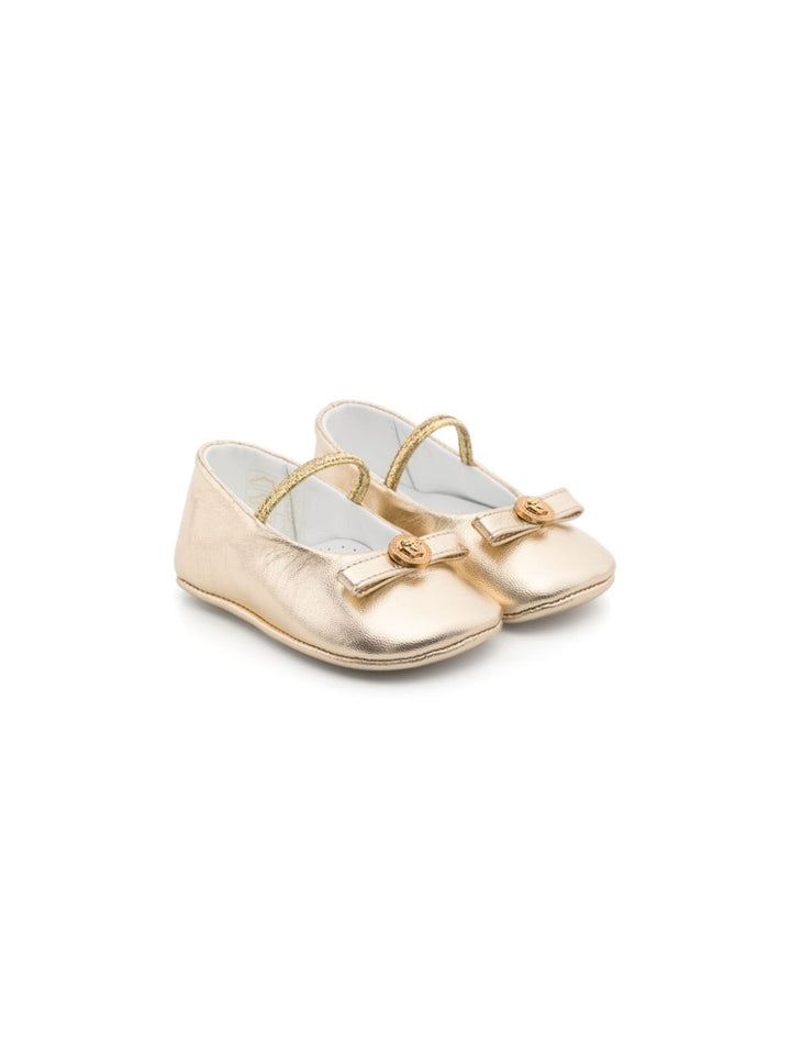 Ballerine dorate bambina Gianni Ribbon