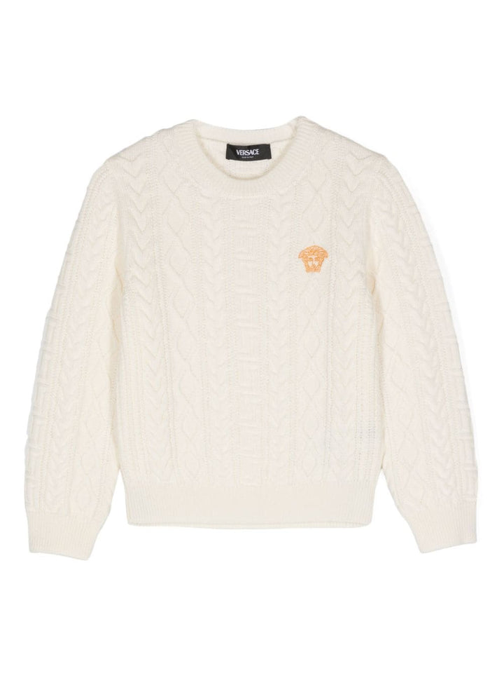 Maglione bianco avorio unisex