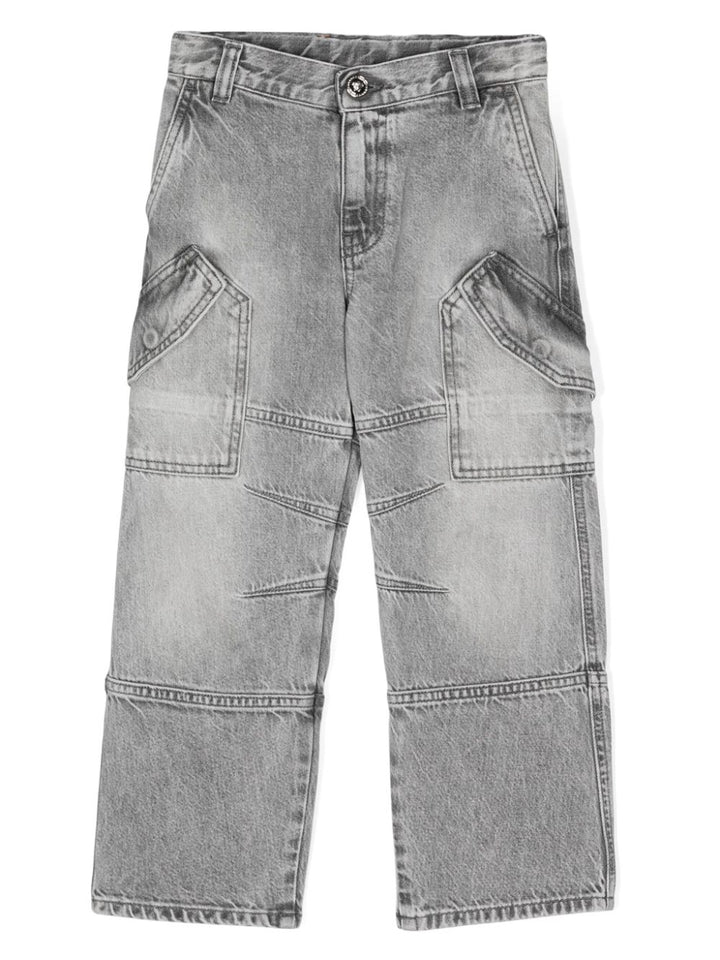 Cargo grigio denim bambino