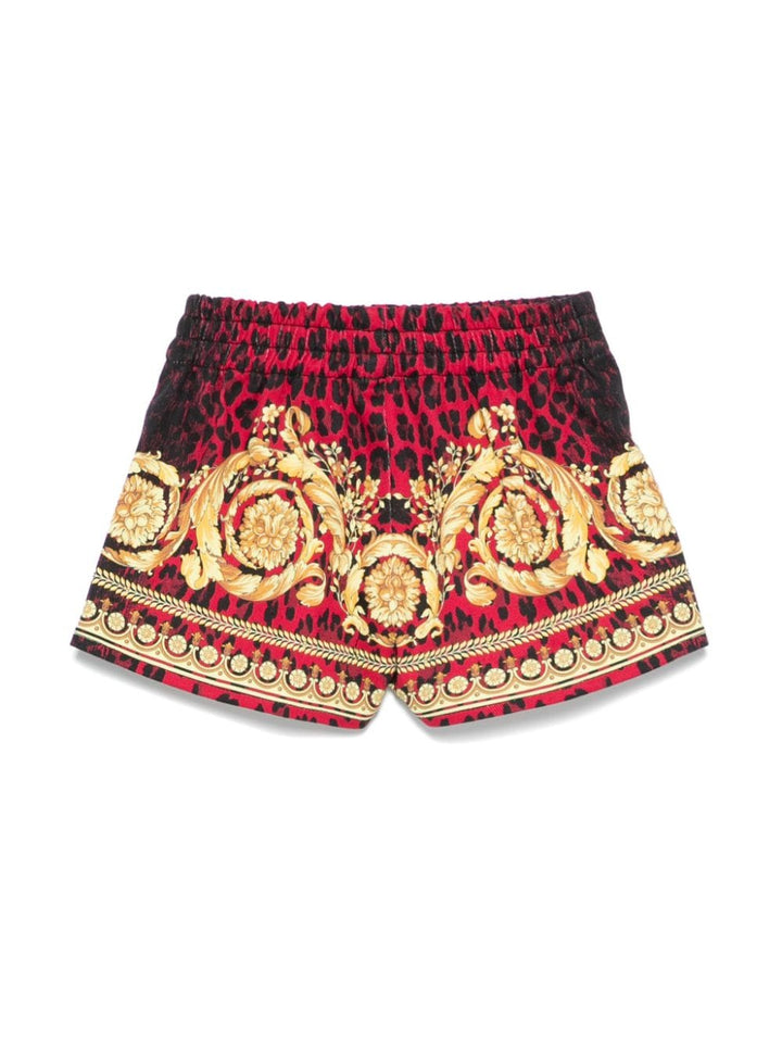 Shorts rosso/oro neonata