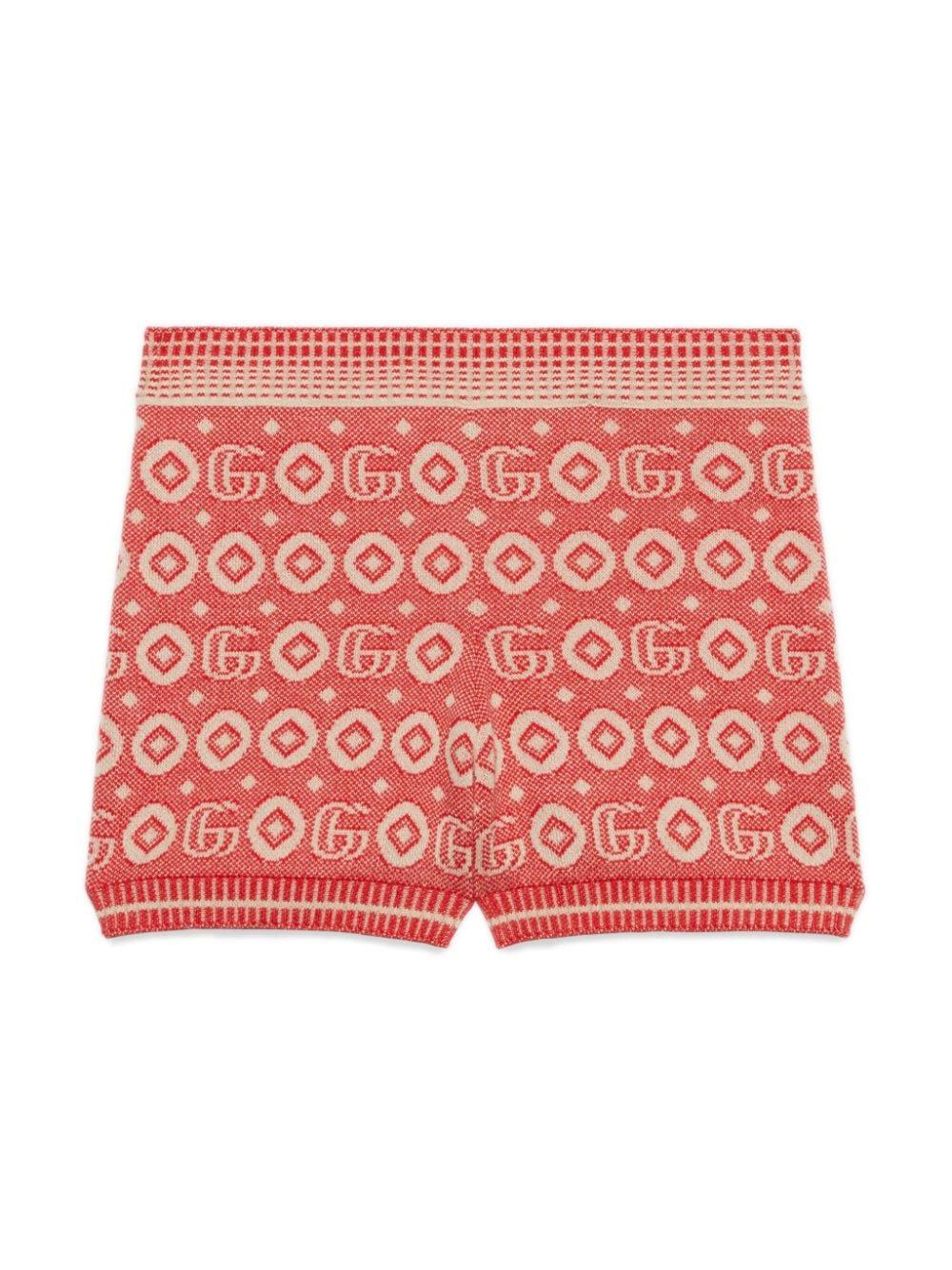 Shorts rosso/beige bambina