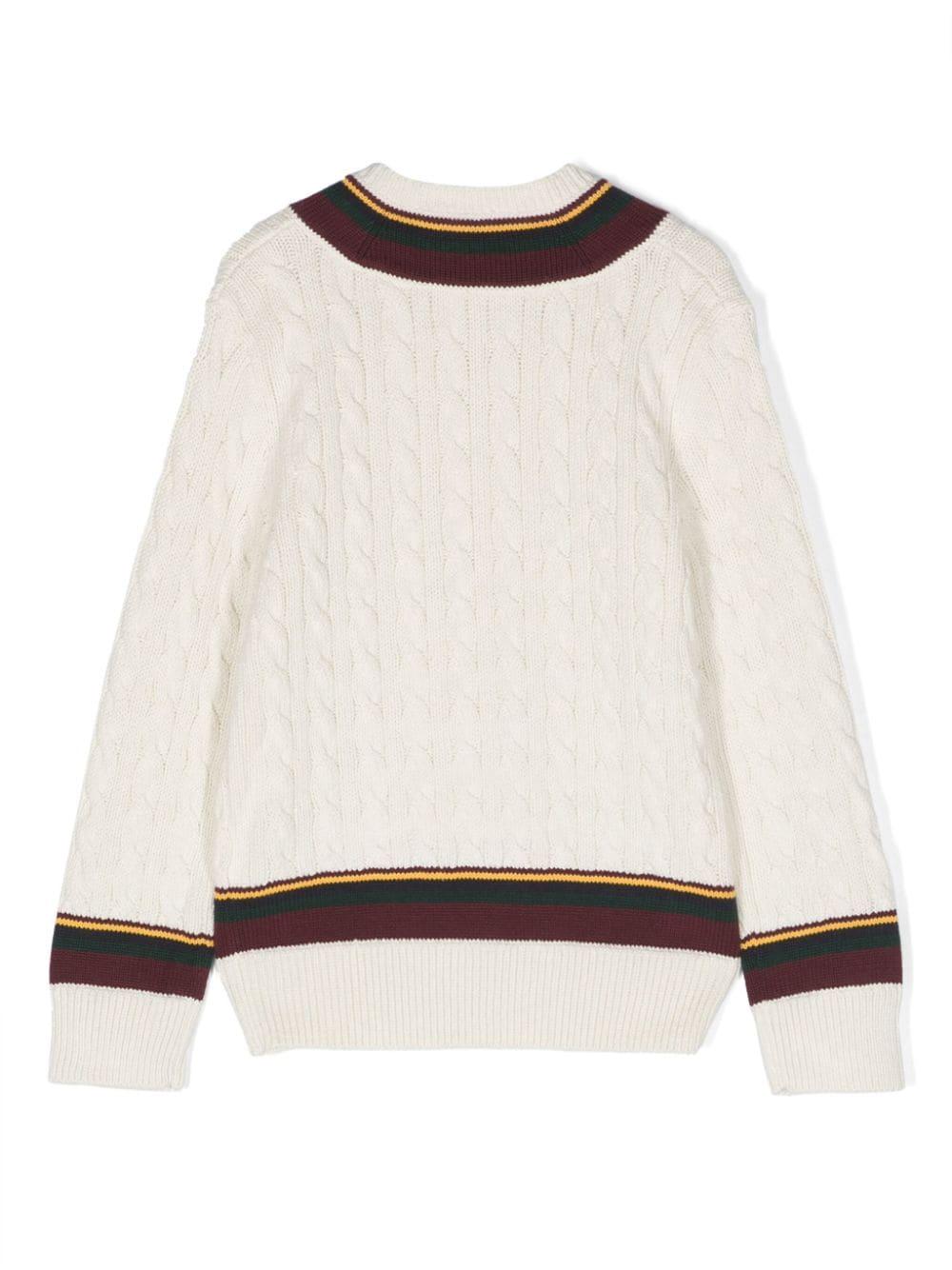 Maglione crema e multicolor bambino 322918365 001 RALPH LAUREN KIDS 