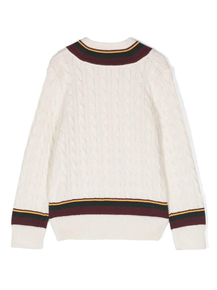Maglione crema e multicolor bambino 322918365 001 RALPH LAUREN KIDS 