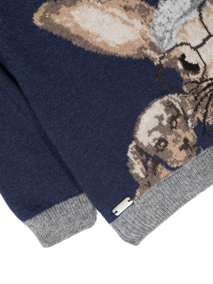 Maglione blu neonato