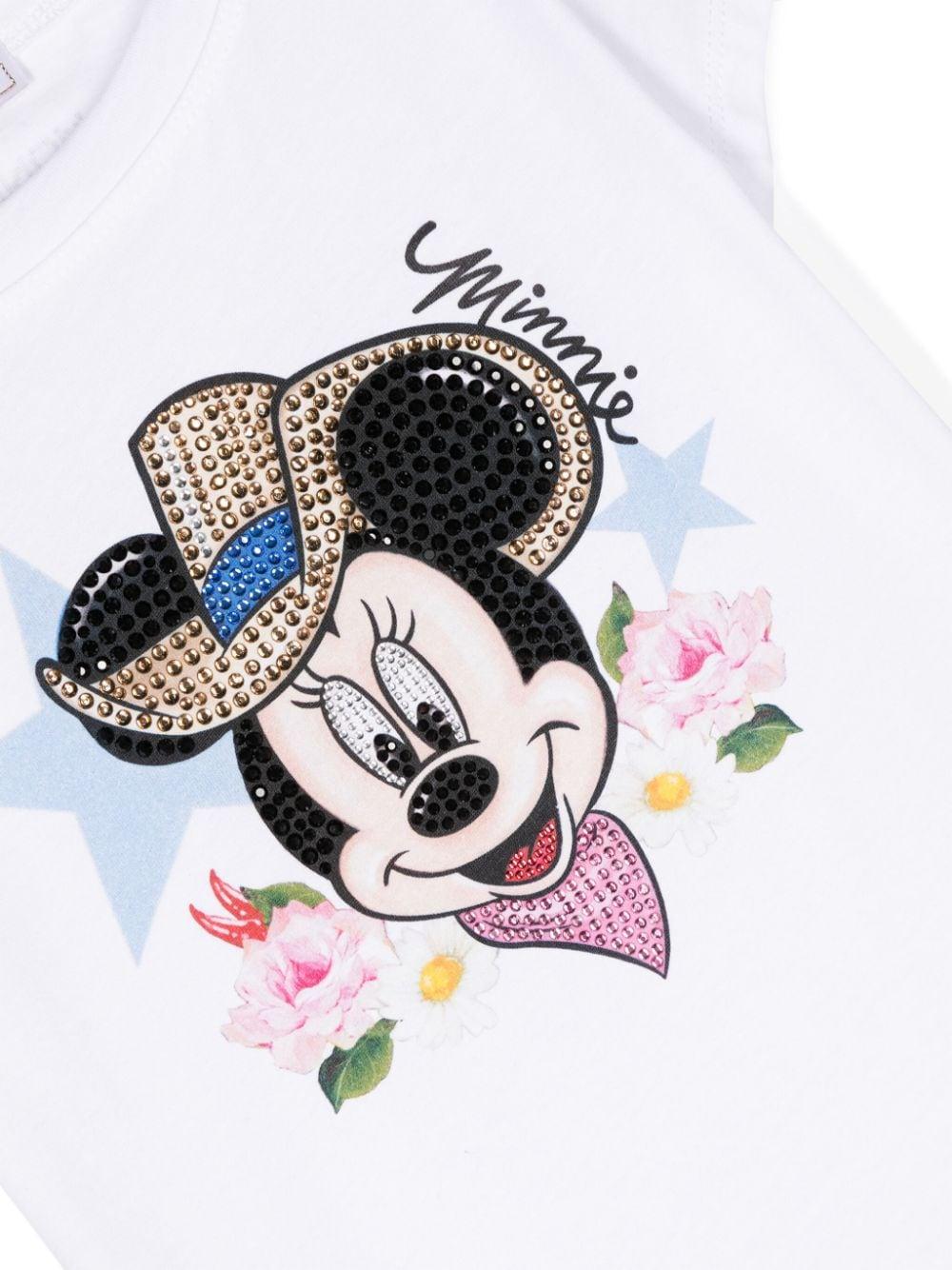 T-shirt bianca bambina 19C6023003 0099 Monnalisa kids 