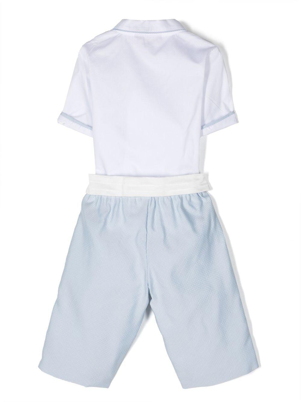 Completo bianco/blu bambino