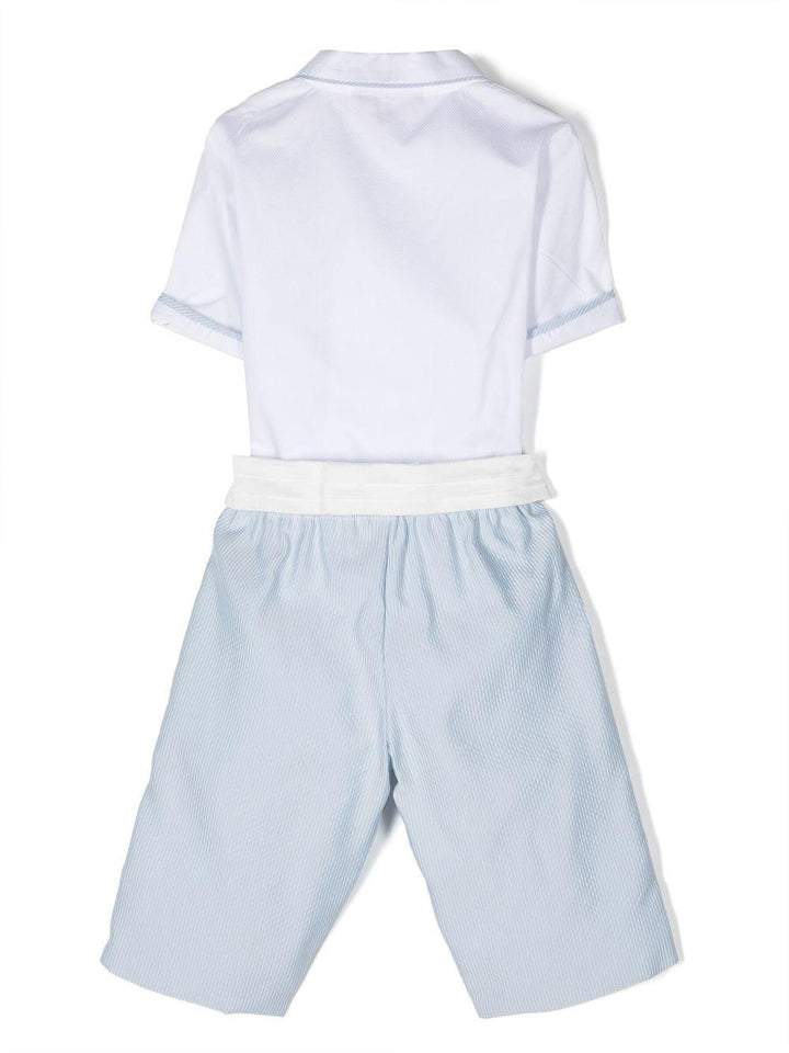 Completo bianco/blu bambino