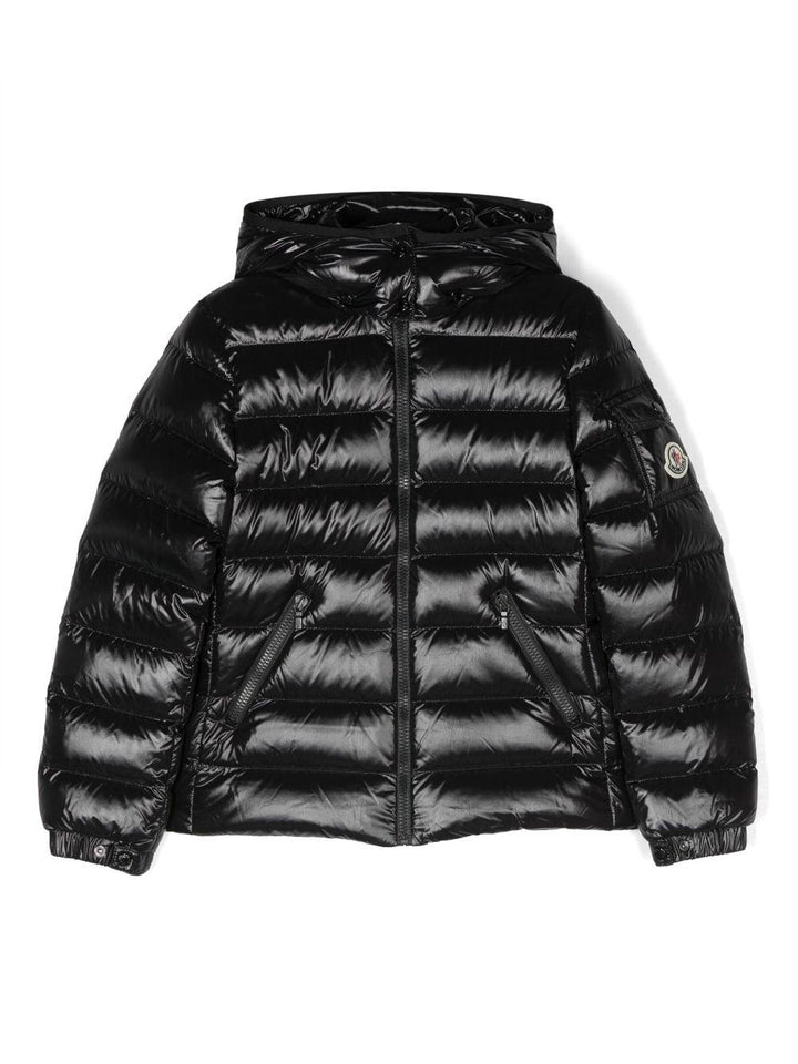 Piumino nero bambina con applicazione