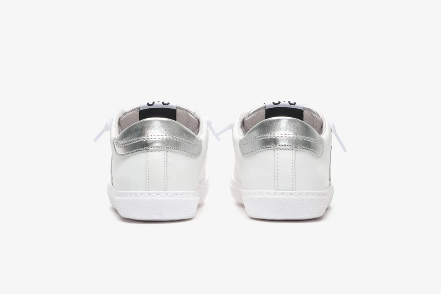 sneakers bianco/argento bambina