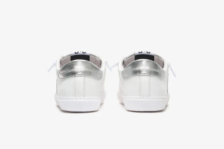 sneakers bianco/argento bambina