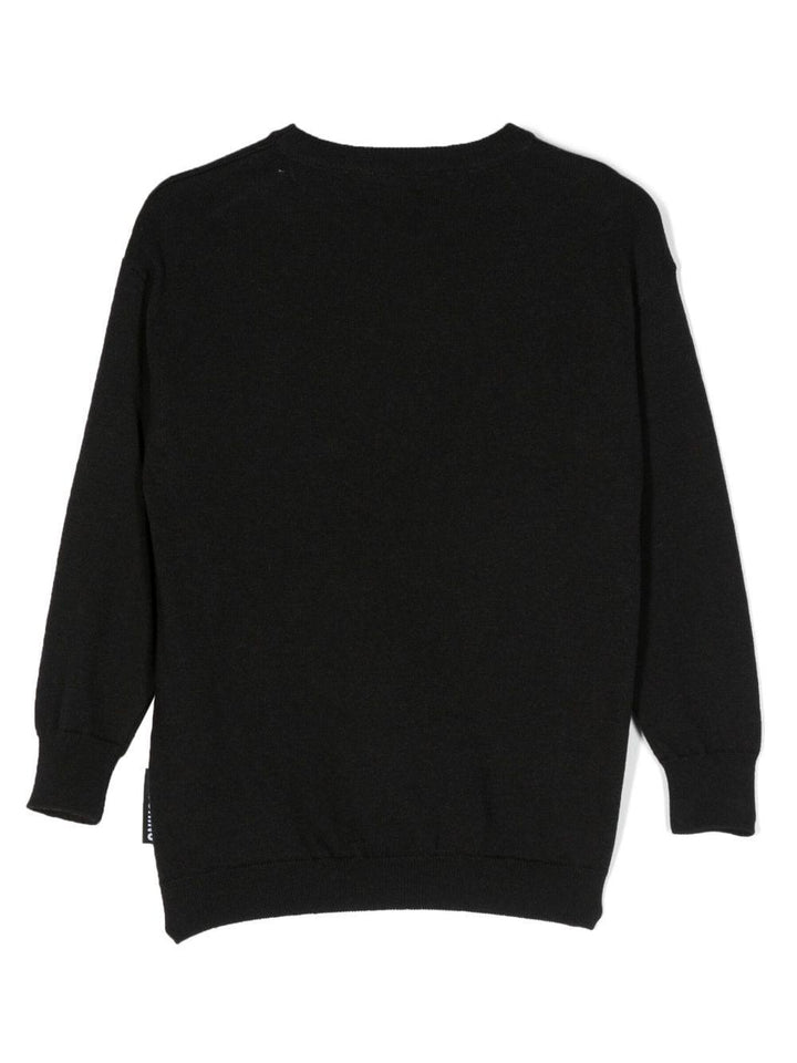 Felpa nera unisex con stampa