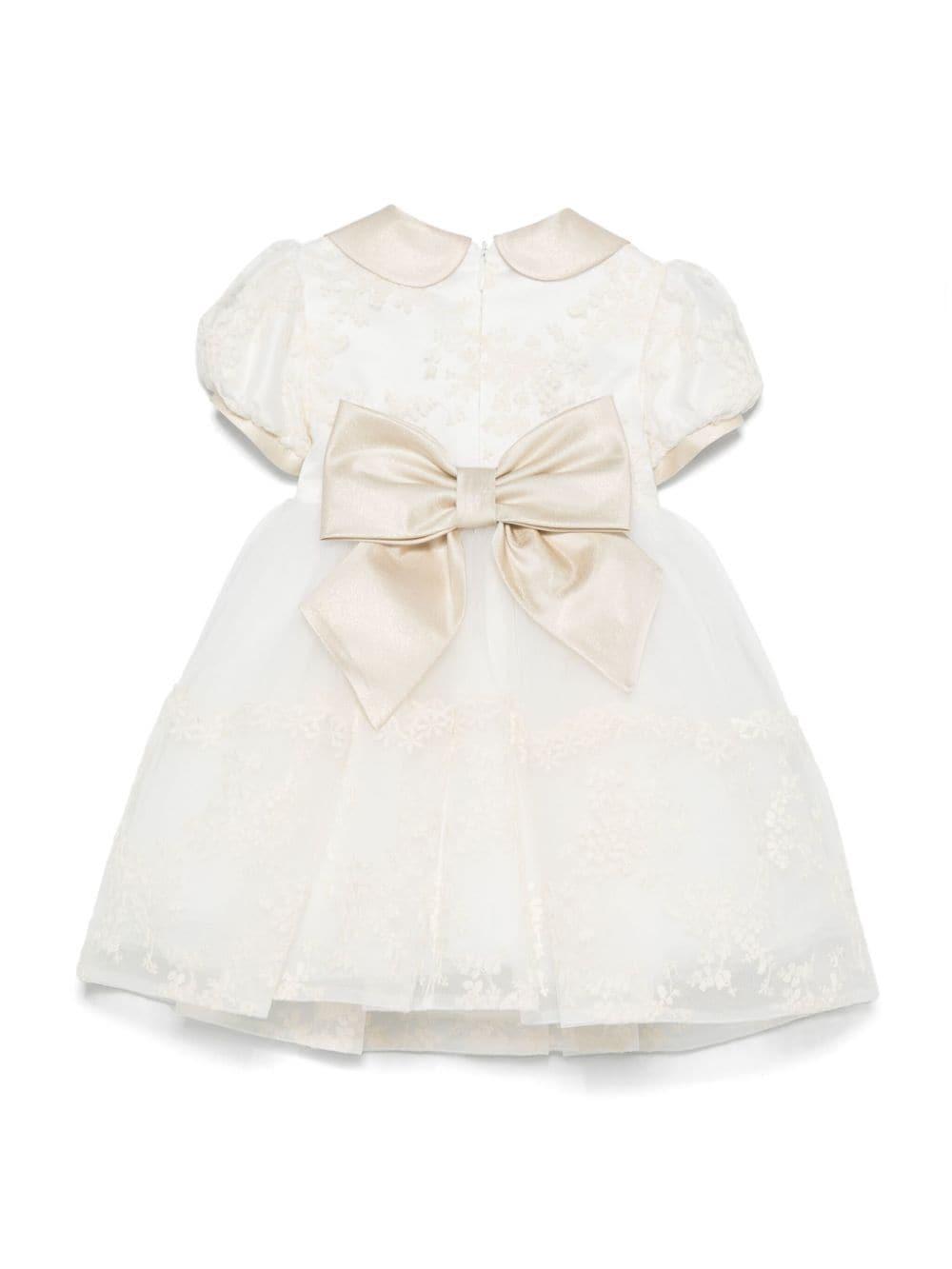 Abito bianco/beige neonata