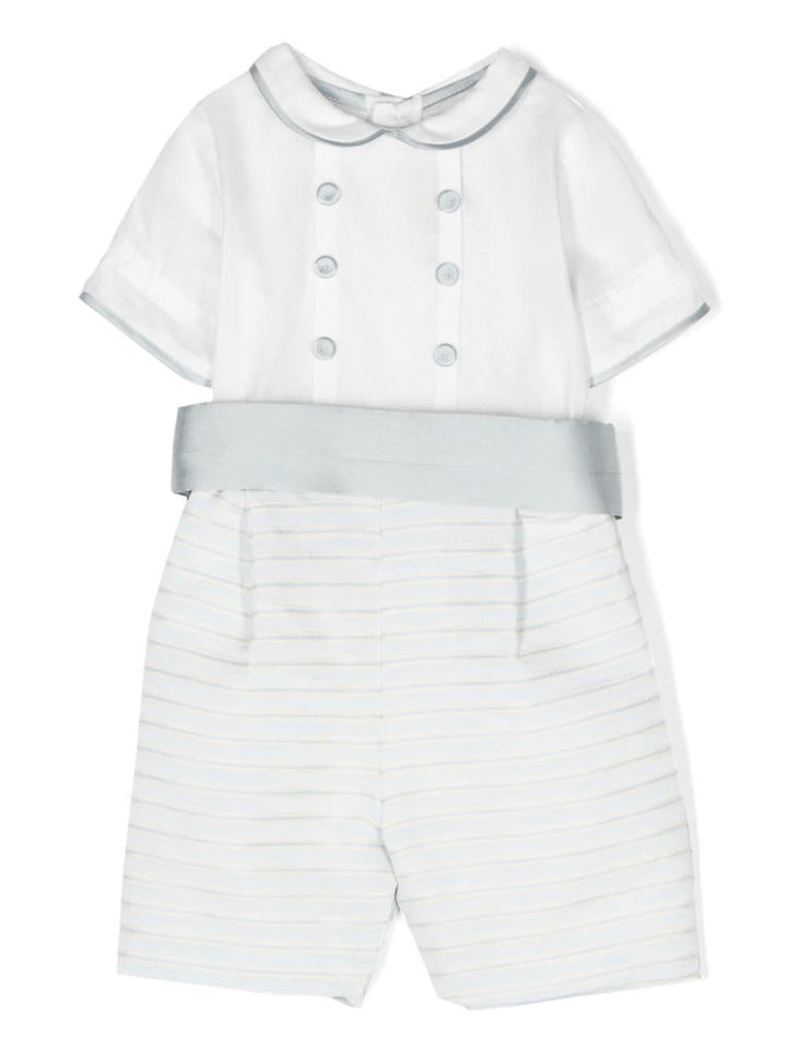 Tutina bianca/azzurra neonato