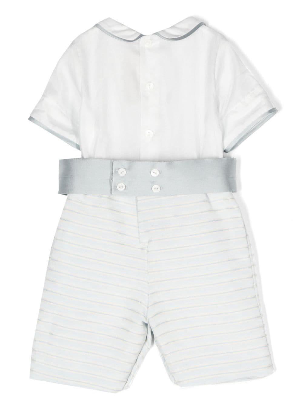 Tutina bianca/azzurra neonato