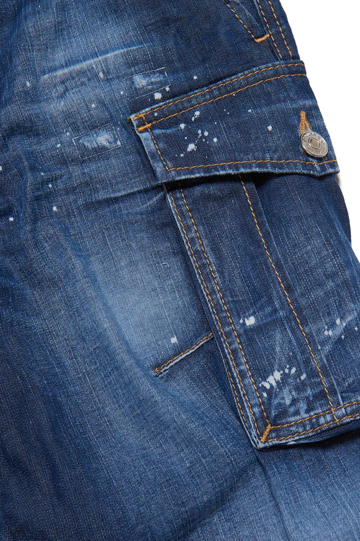 Jeans denim bambino,con sei tasche