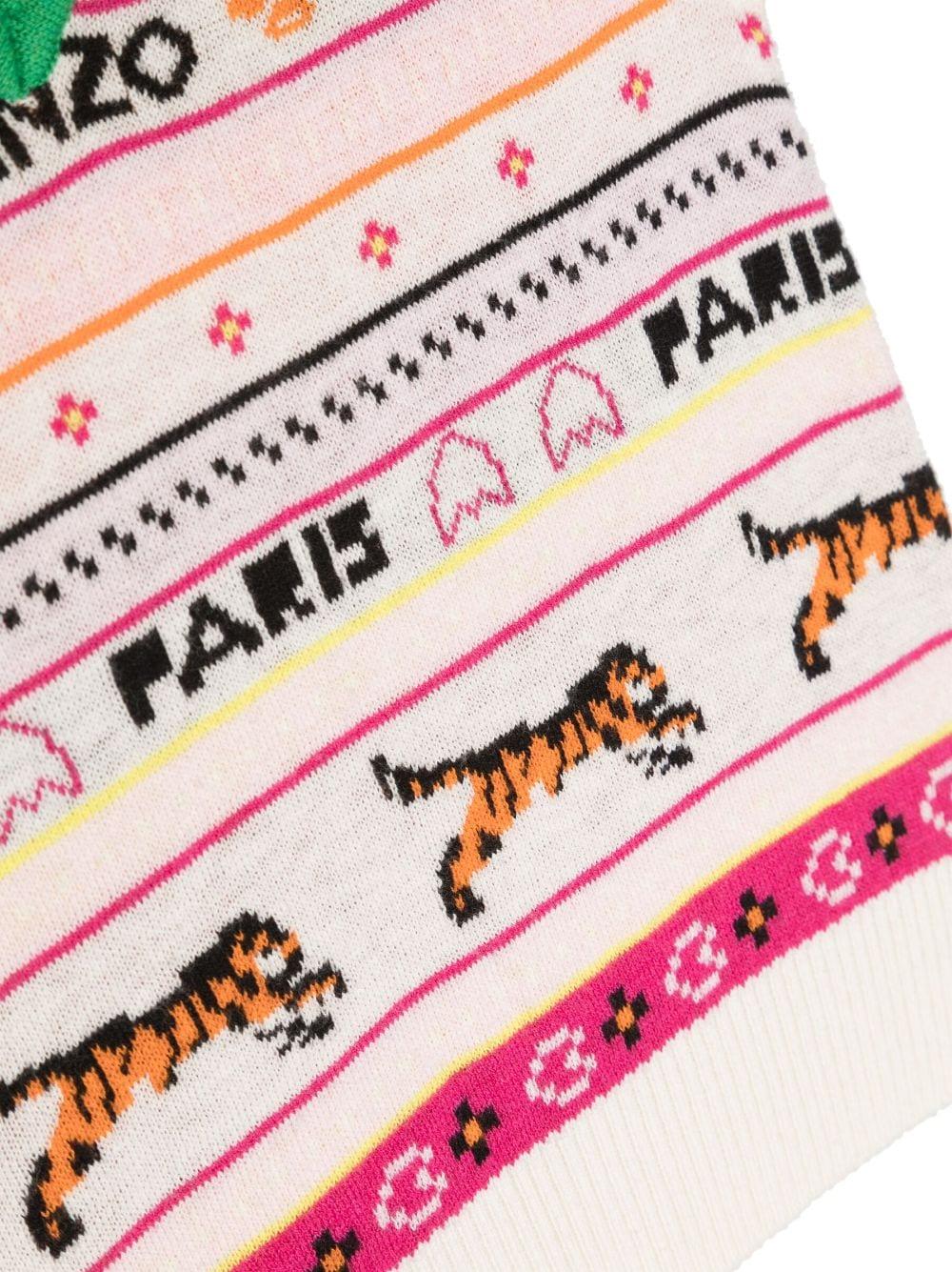 Gilet bianco/multicolor  bambina K15686 121 KENZO KIDS 