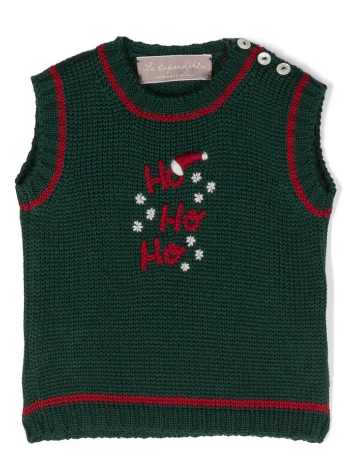 Cardigan verde/rosso unisex