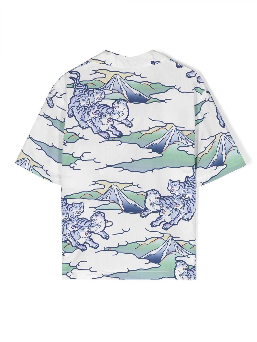 Camicia blu bambino K25750 791 KENZO KIDS 