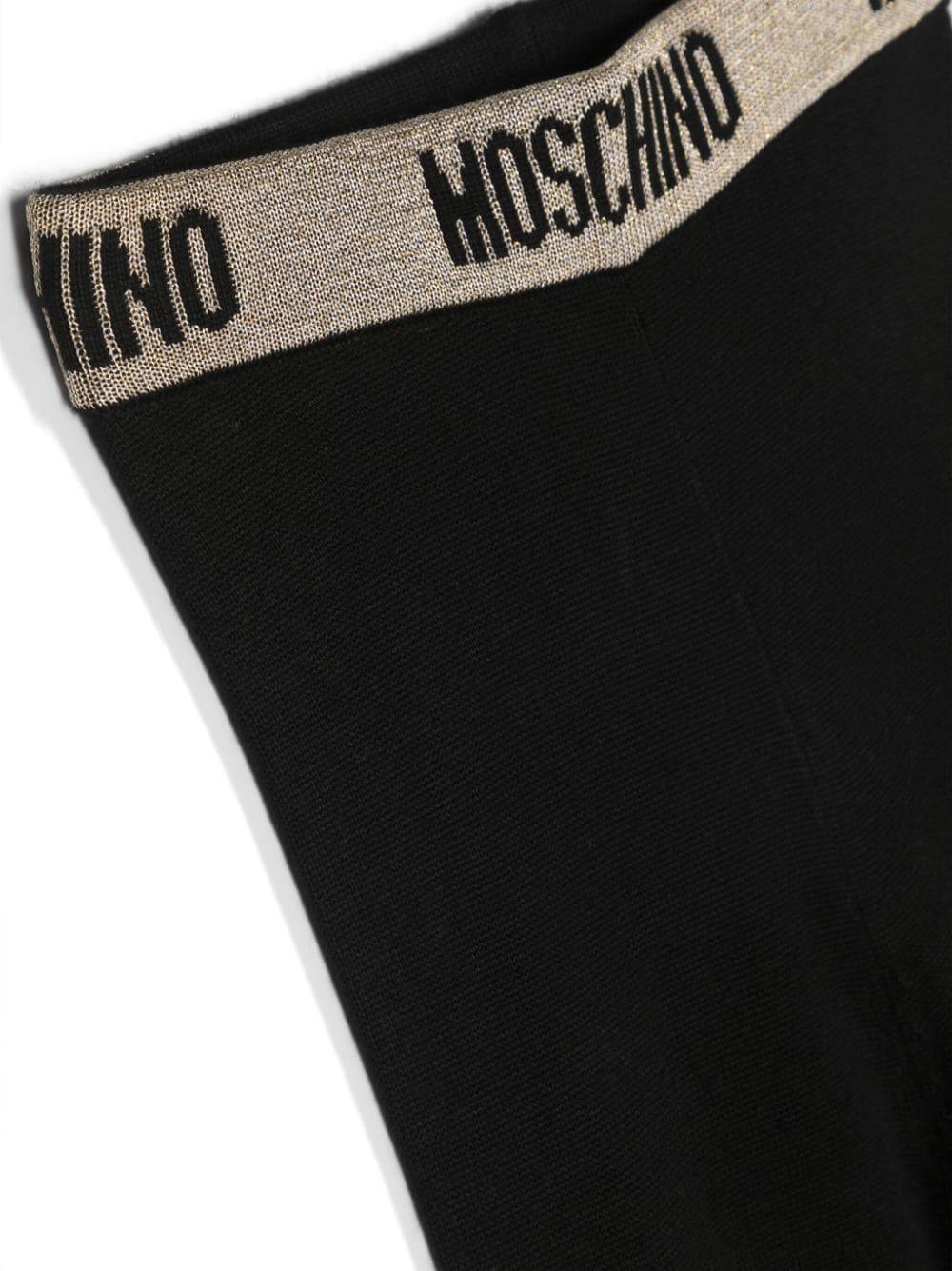 Pantaloni neri bambina con logo