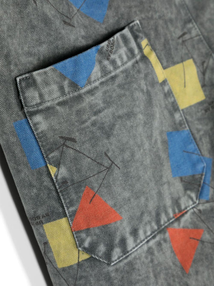 Jeans grigio scuro bambino con stampa