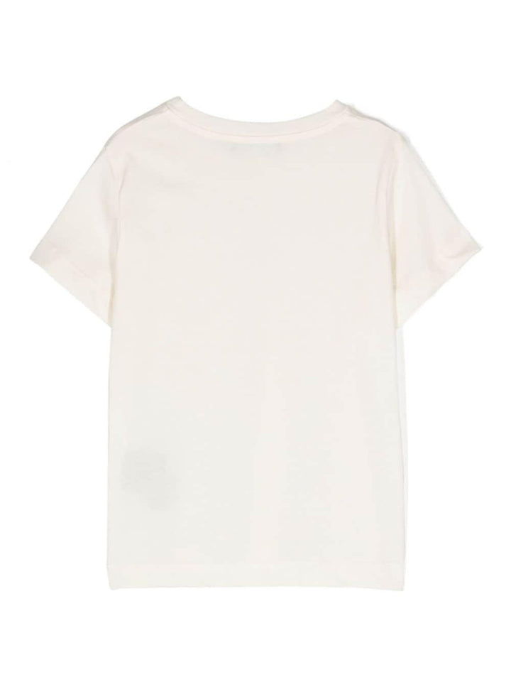 T-shirt bianco opaco bambina con logo