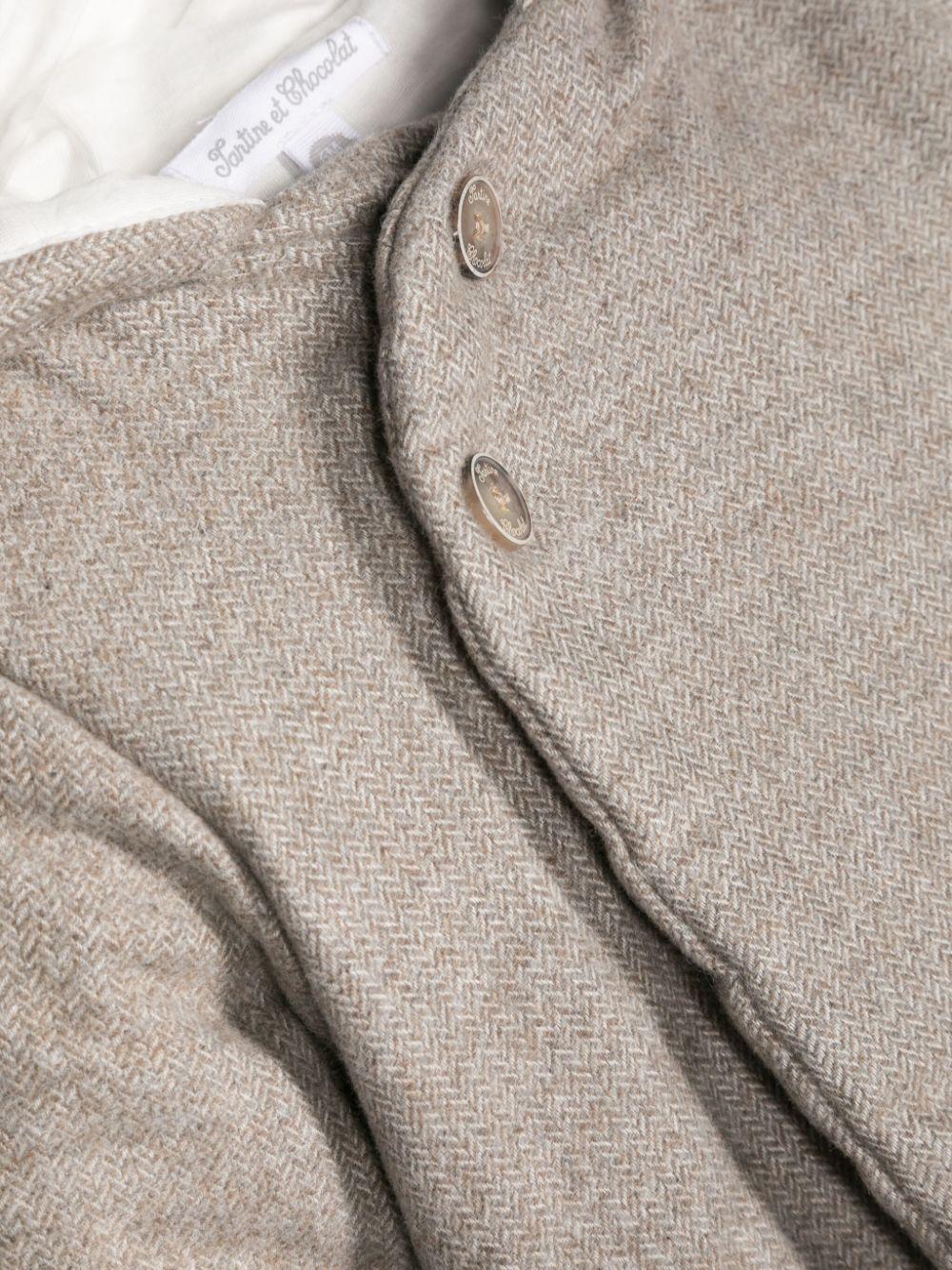 Cappotto beige neonato unisex TX44010 15 TARTINE & CHOCOLAT 