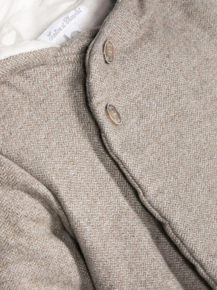 Cappotto beige neonato unisex TX44010 15 TARTINE & CHOCOLAT 