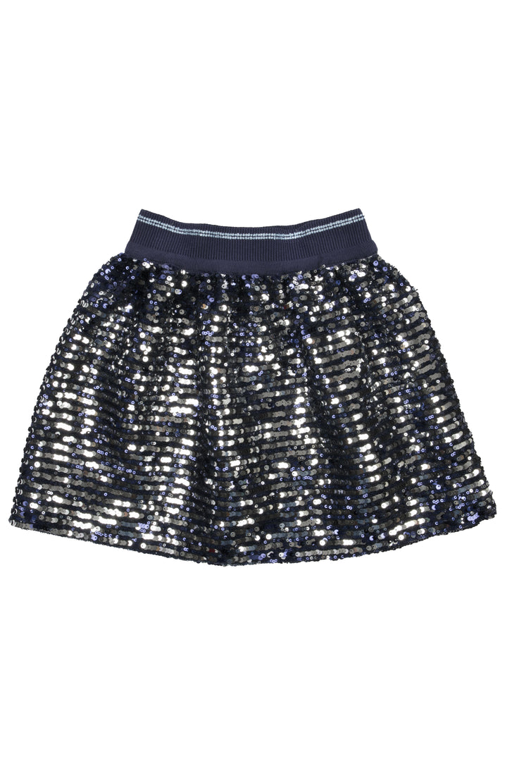 Gonna blu bambina,con dettaglio paillettes e vita elasticizzata