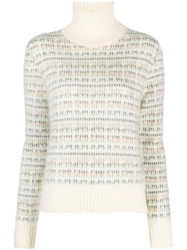 Maglione bianco crema donna