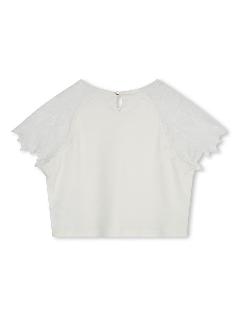 T-shirt bambina bianco opaco